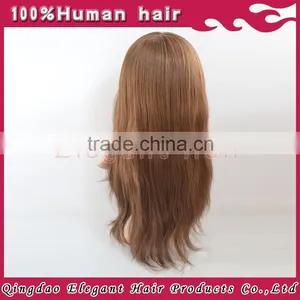 Qingdao Elegant 2015 Hot Sale Brazilian Human Hair Silk Top Thin Skin Perimeter Full Lace Wig thumbnail-6