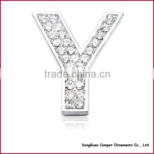 Diy Pet Collar Accessories Alloy Alphabets 30mm Full Rhinestone Slide Letters thumbnail-3