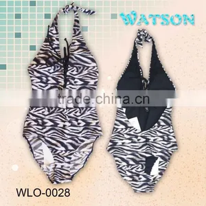 Wholesale Deep V-Neck One Piece Swimsuit thumbnail-1