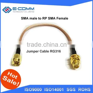 RF RP-SMA Female With Male Pin Switch SMA Male Plug Jumper Cable RG316 thumbnail-1