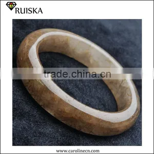 Caroline Fashion Designs Gold Rutilated Quartz Bangle thumbnail-3