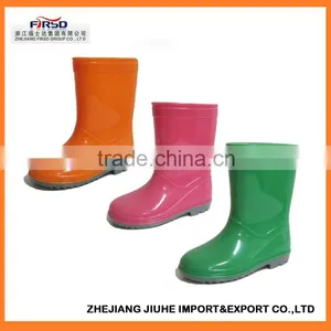Kids' PVC Rain Boots With Solid Color thumbnail-1