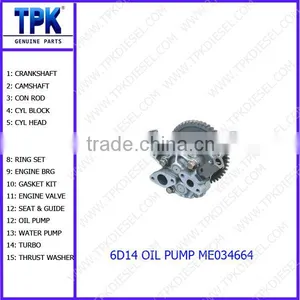 6M60T,6M61,6M70,8M20,8M21,8M22T,10M21 Engine Parts Oil Pump thumbnail-1