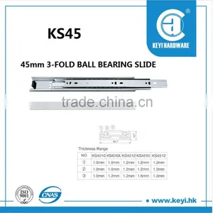 Hot Sale 45mm Full Extension Ball Bearing Drawer Slide thumbnail-1