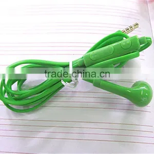 In-ear Flat Cable Earphone With Mic and Remote Control for Samsung Galaxy s4 thumbnail-2