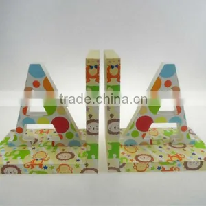 Colorful AZ- Shaped Cute Wooden Bookends Book Holder thumbnail-1