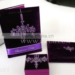 Purple Velvet Wedding Invitation thumbnail-3