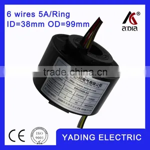 SRH 3899-6s Pancake Slip Ring ID 38mm. OD.99 Mm. 6Wires, 5A Through Bore Slip Ring thumbnail-1