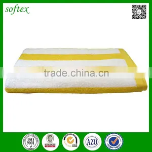 China Factory Custom 30"*60'' Cotton Yellow Striped Beach Towel Supplier's Choice thumbnail-1