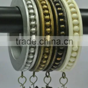 Curtain Accessory Heavy Gauge Metal Curtain Ring W/Small Ring Clip And Eyelet for 25mm/28mm or 32mm Curtain Rod/Pole thumbnail-3