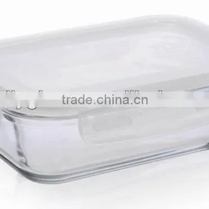 Clear Square Microwave Oven Glass Storage Box thumbnail-2