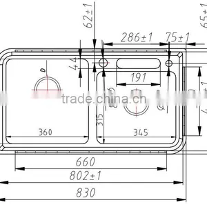 Model 29400 Commercial Stainless Steel Double Bowl Functional One Piece Sink thumbnail-2