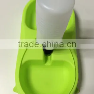 Plastic Bowel Pet Water Food Feeder Double Shaped Dog Travel Bowl Double Use thumbnail-1