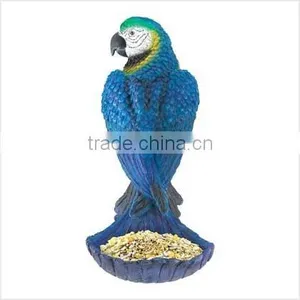 Polyresin Blue Parrot Birdfeeder thumbnail-1