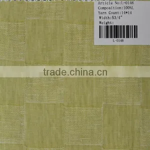 14*14 100% Linen Dobby Yarn Dyed Fabric thumbnail-1