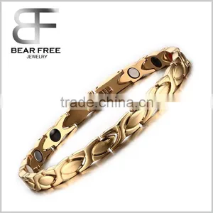 Negative Ion Business Titanium Magnetic Bracelet, Tourmaline Titanium Steel Bracelet thumbnail-1