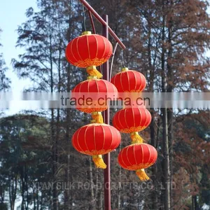 Red Color Chinese Silk Lantern for New Year Decoration thumbnail-3