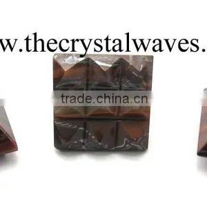 Red Tiger Eye Agate Lemurian Master Pyramid thumbnail-1