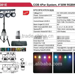 Powerful and Colorful 4*30W RGBWA LED COB 4Par Light Stage Lighting thumbnail-1