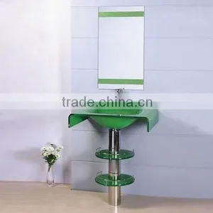 High Quality Bathroom Glass Wash Basin, Glass Vanity thumbnail-3