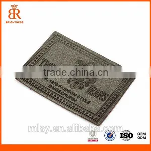 Decorative Clothing Patches Jeans Leather Patch With Metal Patch Leather Bag thumbnail-1