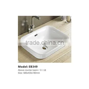 Above Counter Ceramic Square Washing Basin EB349 thumbnail-1