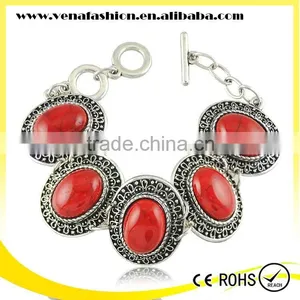 Genuine Green Stone Bracelets, Red Stone Bracelet thumbnail-3