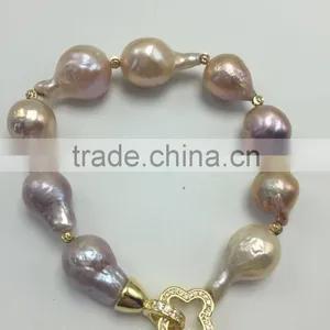 Baroque Pearl Bracelet 10-13mm thumbnail-4