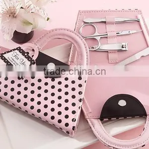 Bride Shower Favors Pink Polka Purse Manicure Set thumbnail-1