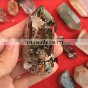 Natural Green Phantom Stone Crystal Pillars Point thumbnail-4