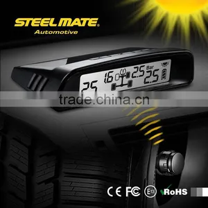 2015 SteelmateTP-S1 Solar Power Tpms 58 Psi Valve Caps Pressure Indicator, Belt Cutter Led, Car Hud thumbnail-1
