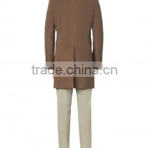 2014 New Style 100% Cashmere Classic Brown Wool Long Overcoats for Men thumbnail-2