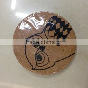 Cheap Round Custom Printed Cork Coaster Cork Cup Mat thumbnail-1
