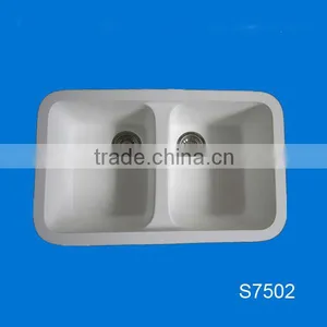 Hot Sales Artificial Stone Kitchen Sinks, Acrylic Solid Surface Kitchen Sink, ,double Bowl Kitchen Sink thumbnail-6