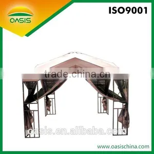 Metal Gateway Gazebo With Sidewall Gauze Element thumbnail-1