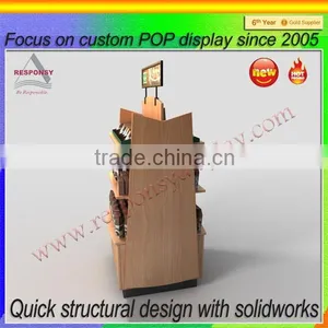 Floor Stand for Chocolate Point of Purchase Wood Board Display thumbnail-1