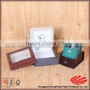 Small Delicate Hinged Packaging Velvet Ring Box for Wedding thumbnail-3