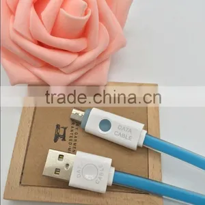 Wholesale TPE Jacket Micro Usb Charging Data Wire With LED Lighting for Samsung Iphone6s thumbnail-3