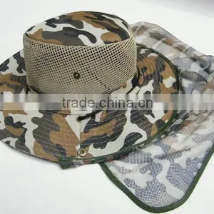 Green Yellow Functional Multi Camo Bucket Hat thumbnail-1