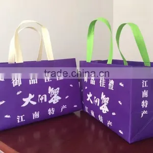 Recycle Nonwoven Handle Bag With Hand Sewn to Bottom thumbnail-2