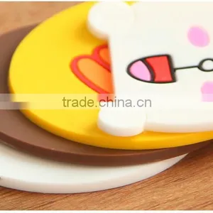 Kitchen Accessories Cute Anime Silicone Coffee Placemat Cartoon Drink Coaster Cup Mat thumbnail-3