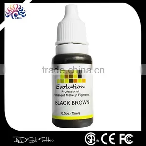 US Brand Evolution 12 Colors Pigment Tattoo Permanent Makeup Ink Brown thumbnail-3