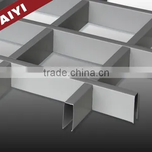 Cell Size 100mm*100mm Building Materials Open Aluminum Grid Design thumbnail-3