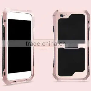 Luxury Aluminum Metal Frame Rubber Silicone Bumper Hard Case Cover for Xiaomi Mi4i for Samsung Galaxy Mega 6.3 for Sony thumbnail-4