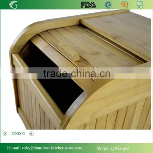 DX005/ Bamboo Oddment Rice Rolltop Rolling Box Storage Bin thumbnail-4