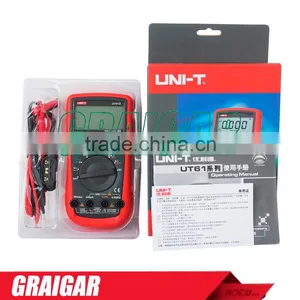 UNI-T UT61A Modern Digital Multimeter LCD Handheld Mini Multi Purpose Meter ac dc Volt Amp Ohm Capacitance Tester thumbnail-1