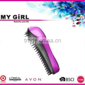 2016 MY GIRL Ningbo Wholesale High Quality Detangling Hair Bush Black Rubber Air Cushion Detangling Brush thumbnail-1