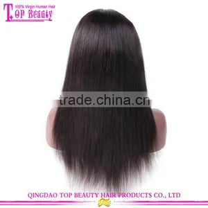 Top Quality Brazilian Virgin 18 Inches Human Hair Wig Lace Front Large Stock Natural Black Middle Part Wigs thumbnail-4