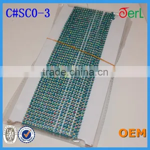 Rhinestone Banding Trim Single Row 10 Yards Ss8, Colorful Rhinestone Plastic Banding thumbnail-4
