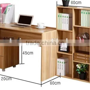 Low Price Wooden Computer Desk With Bookcase thumbnail-1